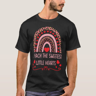 Ich unterrichte die süßesten Herzen Regenbogen-Leh T-Shirt
