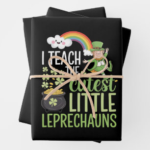 Ich unterrichte die süßesten kleinen Leprechauns I Geschenkpapier Set