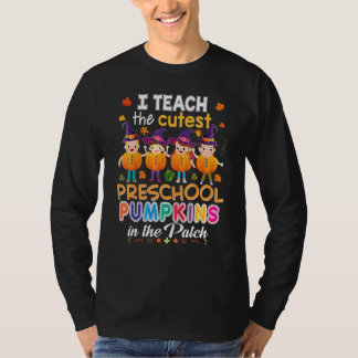 Ich unterrichte die süßesten Vorschul-Kürbisse im  T-Shirt