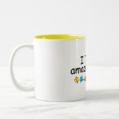 Ich unterrichte fantastische Kinder (pp.) Zweifarbige Tasse (Links)