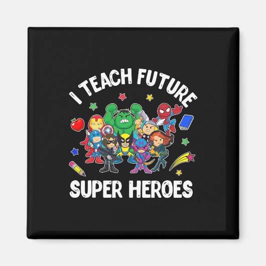 Ich unterrichte Future Super Heroes T-Shirt Gesche Magnet (Vorne)