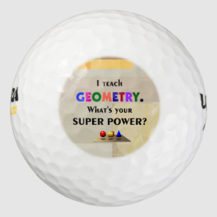 Ich unterrichte Geometrie, angepasstes Design Golfball