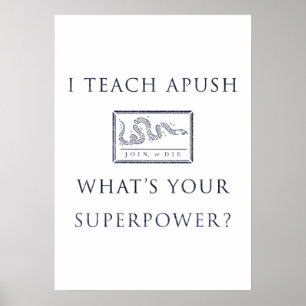 Ich unterrichte Geschichte AP US (APUSH) Poster