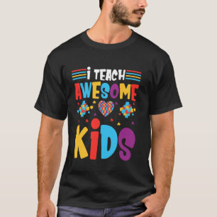 Ich unterrichte großartige Kinder buntes Puzzle He T-Shirt