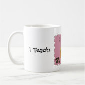 Ich unterrichte humorvolles Kaffeedesign mit Spric Kaffeetasse (Links)