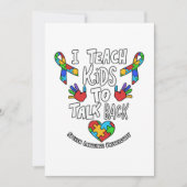 Ich unterrichte Kinder, die Sprachtherapie zurückz Ankündigung (Vorderseite)
