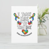 Ich unterrichte Kinder, die Sprachtherapie zurückz Ankündigung (Stehend Vorderseite)