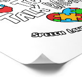 Ich unterrichte Kinder, die Sprachtherapie zurückz Poster (Ecke)