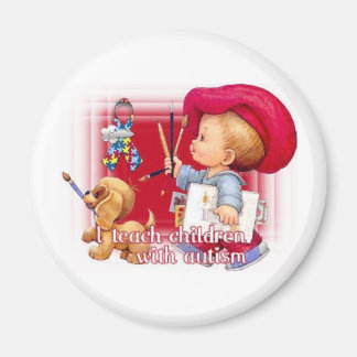 "Ich unterrichte Kinder mit Autismus" Magnet