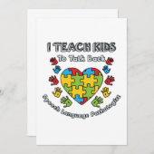 Ich unterrichte Kinder, um die Sprachentherapie zu Dankeskarte (Vorne/Hinten)