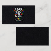 Ich unterrichte Kinder, um die Sprachentherapie zu Visitenkarte (Vorne/Hinten)