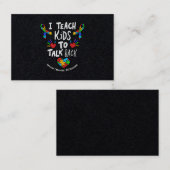 Ich unterrichte Kinder, um die Sprachentherapie zu Visitenkarte (Vorne/Hinten)