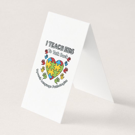 Ich unterrichte Kinder, um die Sprachentherapie zu Visitenkarten (Vorderseite)