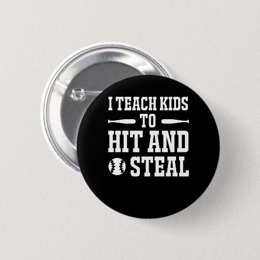Ich unterrichte Kinder zu schlagen stehle Button (Vorne & Hinten)