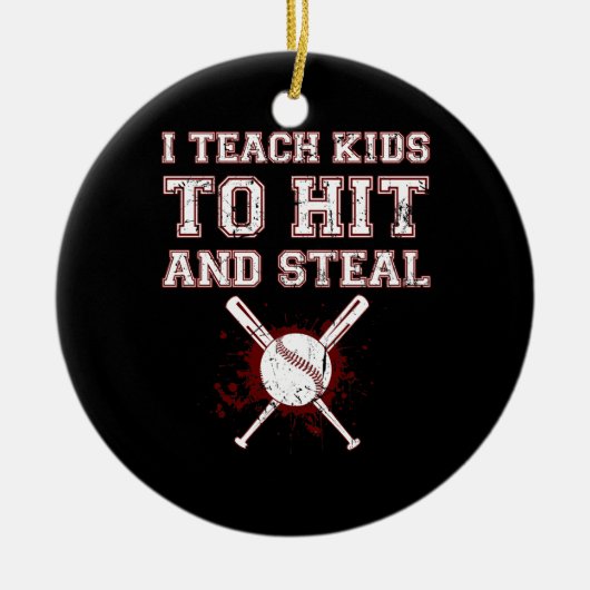 Ich unterrichte Kinder zu schlagen und zu stehlen Keramik Ornament (Vorne)