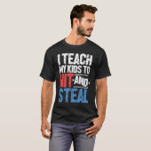 Ich unterrichte Kindern, Baseballtrainer zu schlag T-Shirt (Vorne ganz)