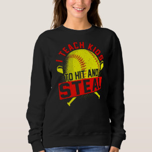 Ich unterrichte Kindern, Softball-Trainer und -Tra Sweatshirt