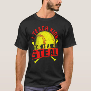 Ich unterrichte Kindern, Softball-Trainer und -Tra T-Shirt