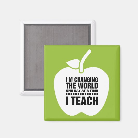 Ich unterrichte. Lehrangebot | Apple Magnet (Vorderseite/Rückseite)