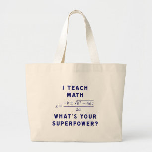 Ich unterrichte Mathematik / Was ist deine Superma Jumbo Stoffbeutel