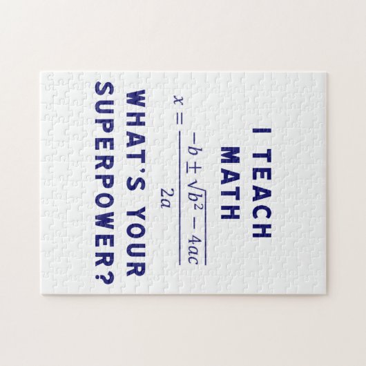 Ich unterrichte Mathematik / Was ist deine Superma Puzzle (Horizontal)