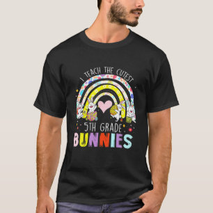 Ich unterrichte Niedliche Bunnies 5. Klasse Ostern T-Shirt