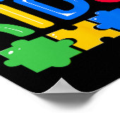 Ich unterrichte Phantastische Kinder - Autismus Be Poster (Ecke)