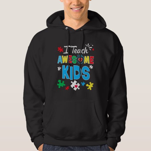 Ich unterrichte Phantastische Kinder-Autismus-Bewu Hoodie (Vorderseite)