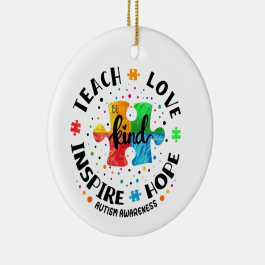 Ich unterrichte Phantastische Kinder-Autismus-Bewu Keramik Ornament (Rechts)