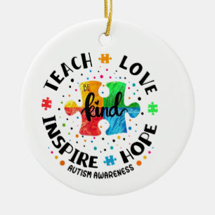 Ich unterrichte Phantastische Kinder-Autismus-Bewu Keramik Ornament
