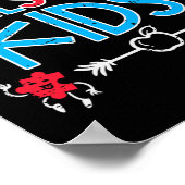 Ich unterrichte Phantastische Kinder-Autismus-Bewu Poster (Ecke)