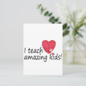 Ich unterrichte Phantastische Kinder Postkarte (Stehend Vorderseite)