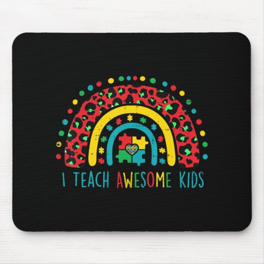 Ich unterrichte Phantastischen Shirts Autismus Bew Mousepad (Vorne)