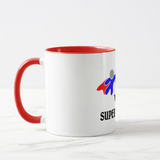 Ich unterrichte Physik. Was ist dein Super-Power? Tasse (Links)