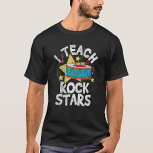 Ich unterrichte Rockstars Trommelfell Marching Ban T-Shirt