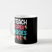 Ich unterrichte Super Heroes Kaffeetasse (Vorderseite Links)