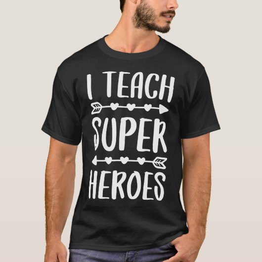 Ich unterrichte Superhelden-Lehrerhemd T-Shirt (Vorderseite)