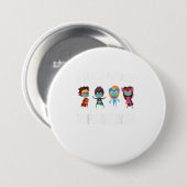 Ich unterrichte Superhelden zurück zur Schule Button (Vorne & Hinten)