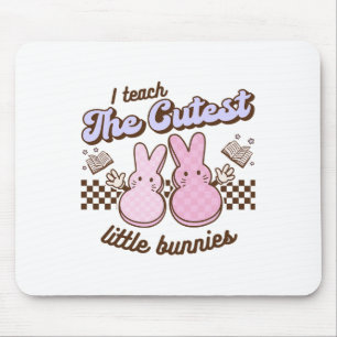 Ich unterrichte süßeste kleine Osterhasen Hopping- Mousepad