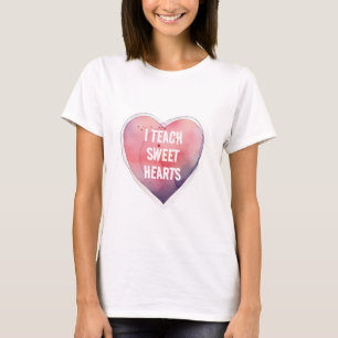 Ich unterrichte Sweet Hearts Teacher Valentinstag  T-Shirt