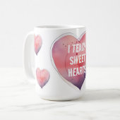 Ich unterrichte Sweet Hearts Valentinstag Dope Tex Kaffeetasse (Vorderseite Links)