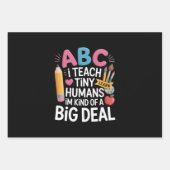 Ich unterrichte Tiny Humans Lehrerauswertungsschul Geschenkpapier Set (Vorderseite)