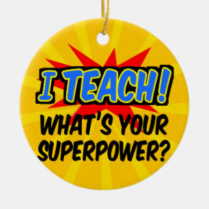 Ich unterrichte, was Ihr Keramikornament