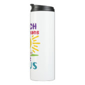 Ich unterrichte winzige Menschen über die Jesus Su Thermosbecher (Nach rechts gedreht)