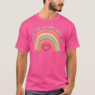 Ich unterrichte winzige Menschen über Jesus Lehrer T-Shirt