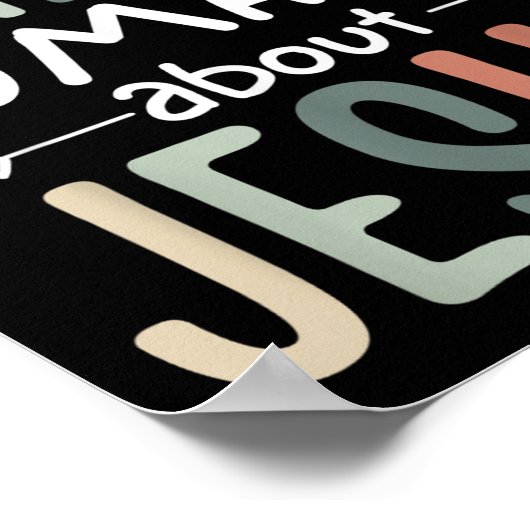 Ich unterrichte winzige Menschen über Jesus Teache Poster (Ecke)