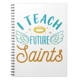 Ich unterrichte zukünftigen Heiligen katholische L Notizblock