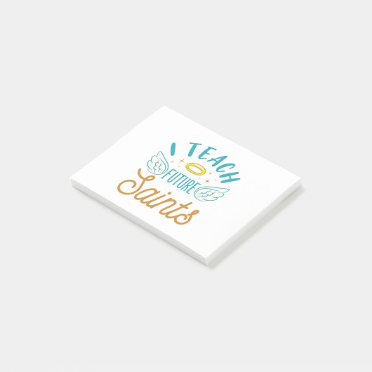 Ich unterrichte zukünftigen Heiligen katholische L Post-it Klebezettel (angewinkelt)