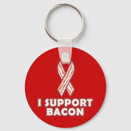 Ich unterstütze Bacon Schlüsselanhänger (Vorderseite)