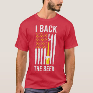 Ich unterstütze Bier lustig Geschenk Patriot T-Shirt